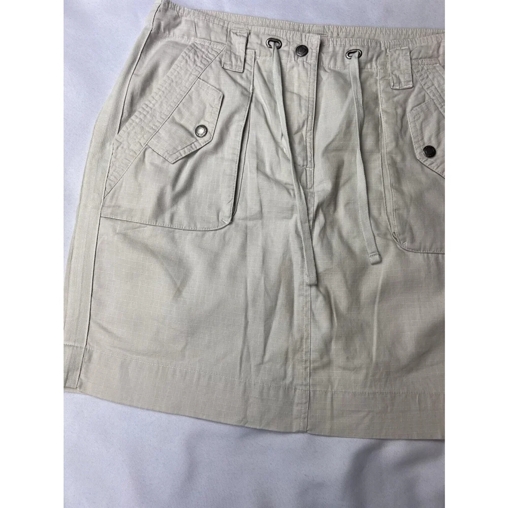 Magellan Sportswear Women’s Cream Cargo A Line Tie Front Skirt size 4 EUC - Picture 3 of 13